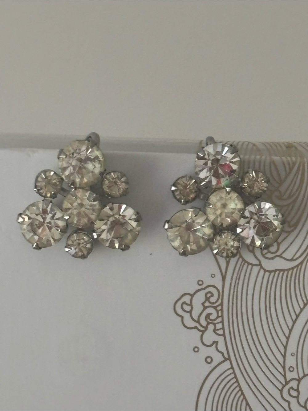 Albert Weiss Crystal Cluster Stud Earrings